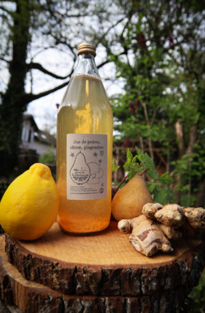 Jus de poire citron gingembre